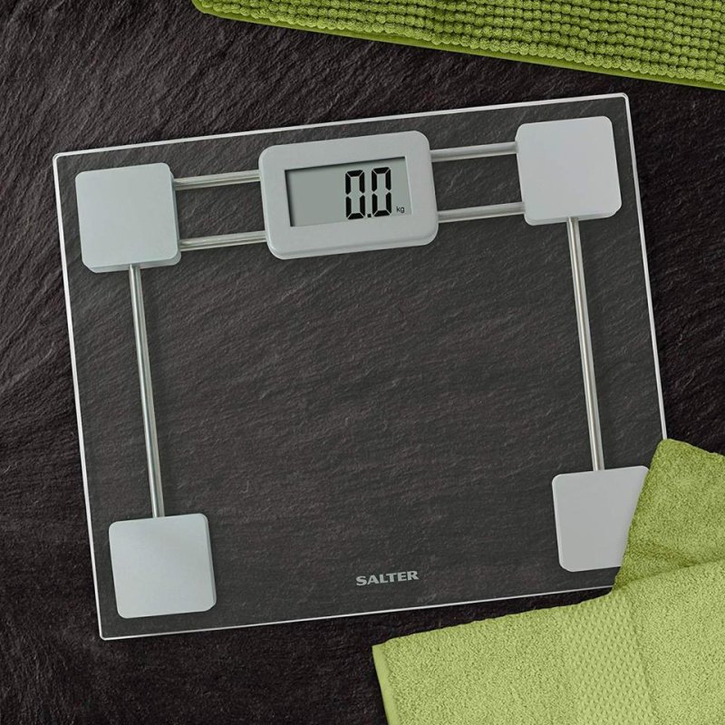 Salter Toughened Glass Electronic Bathroom Scales Selectric