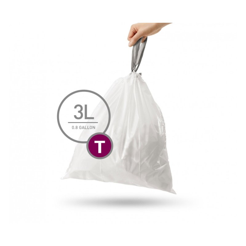 Simplehuman Bin Liner Size T 3L 40pk Selectric