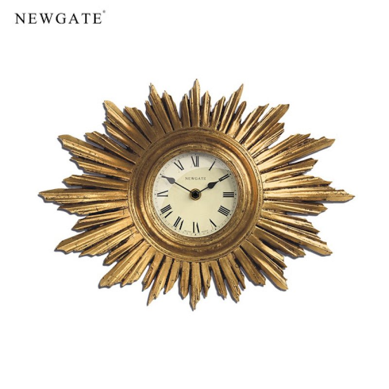 Sunburst Clock Vintage Gold Leaf Selectric