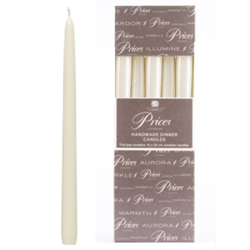 10" Wrapped Candle White Selectric