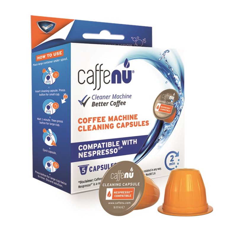 Caffe Nu Nespresso Coffee Machine Cleaning Capsules 5x3g Selectric