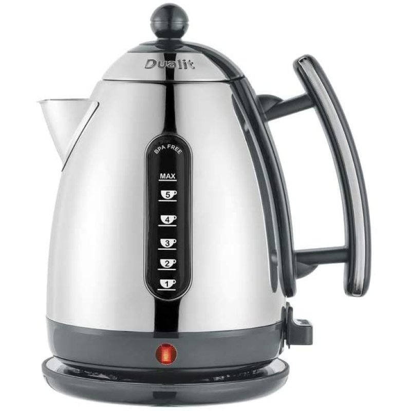 Dualit 1.5L Jug Kettle S/S + Grey Trim Selectric