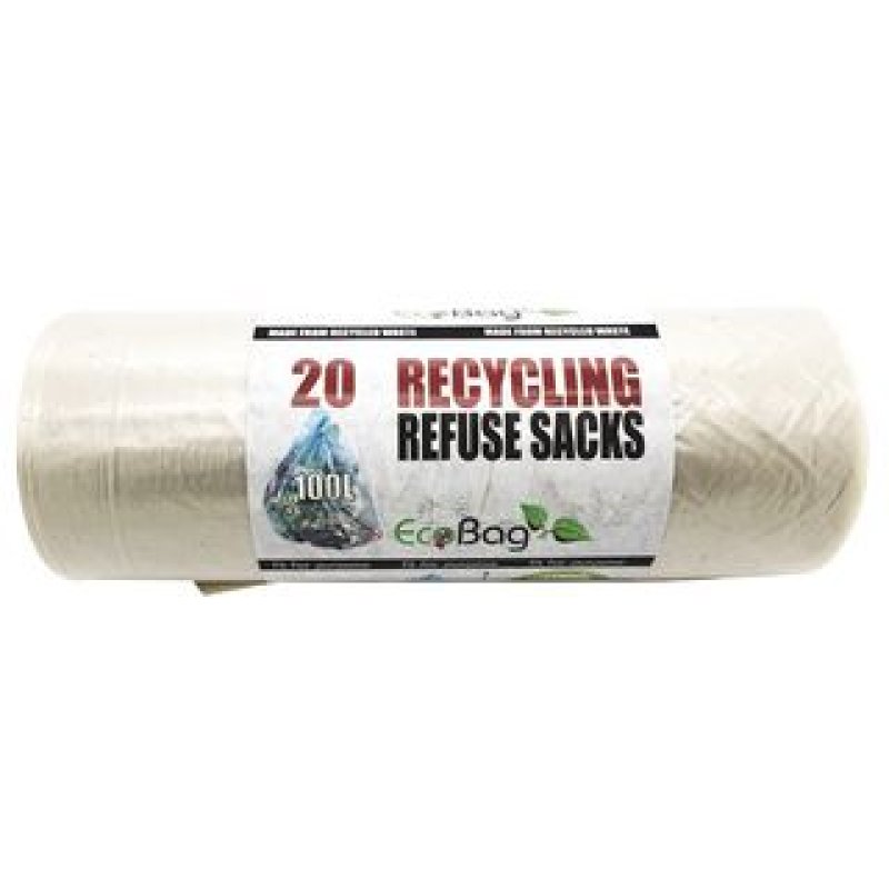 Clear Recycling Refuse Sack 20L Pk20 Selectric