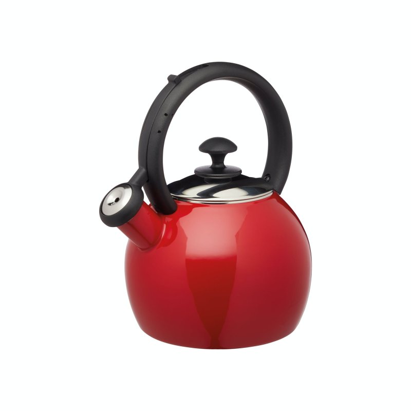 Le'Xpress Enamel Coated Vibrant 1.3 Litre Red Hob Kettle Selectric